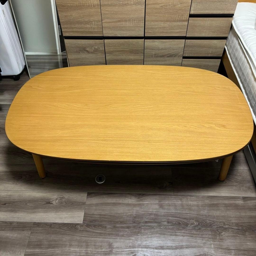 無印 こたつにもなるローテーブル 大 130ナチュラル - メルカリ