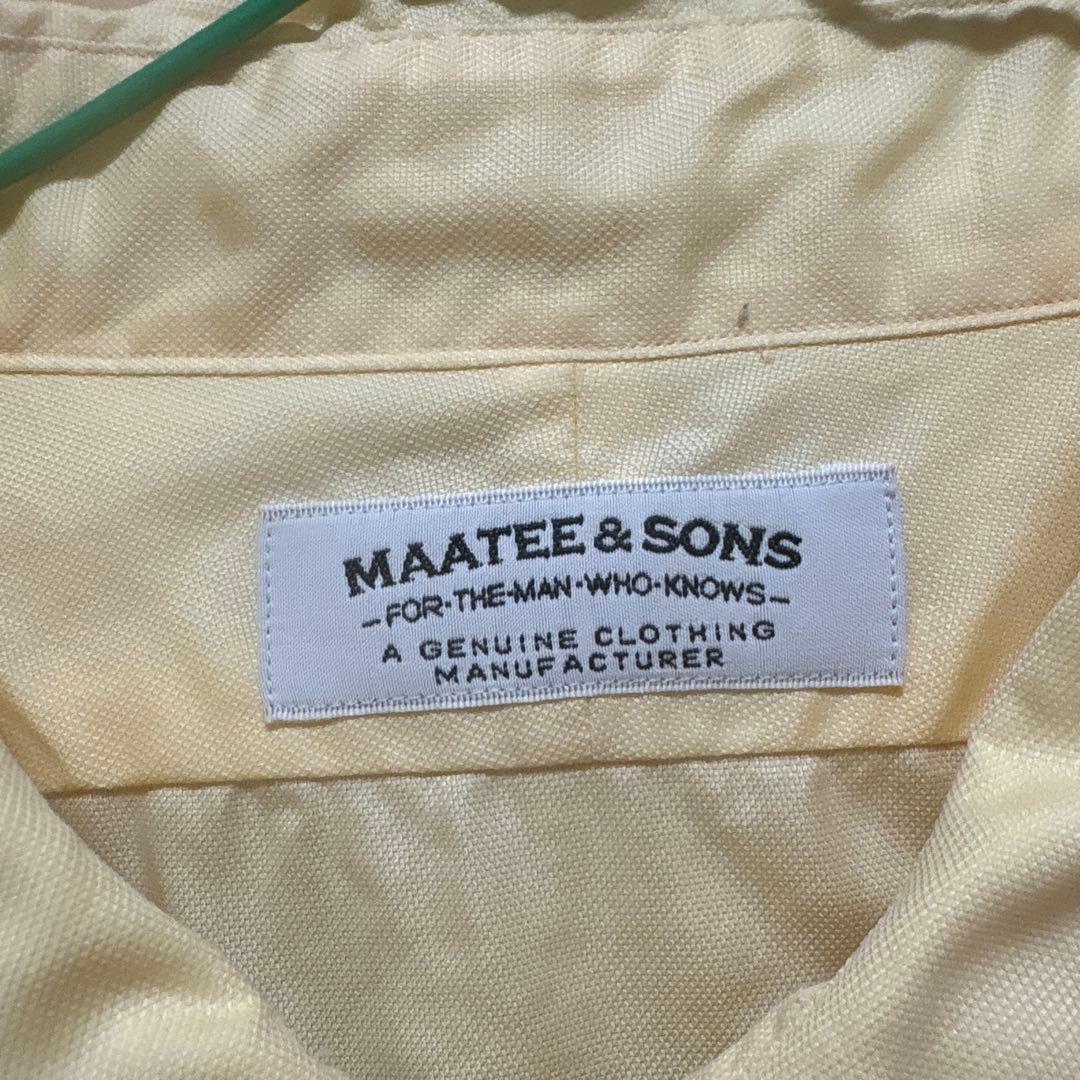 maatee&sons ロイヤルオックスシャツ 極上イエロー - メルカリ
