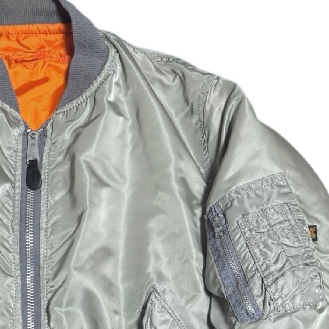 稀少色シルバー ALPHA 90s USA製 MA-1 フライトジャケット L - メルカリ