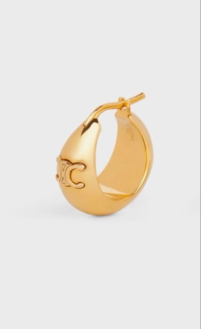 CELINE セリーヌ トリオンフ ボールドフープ ピアス 金 - メルカリ