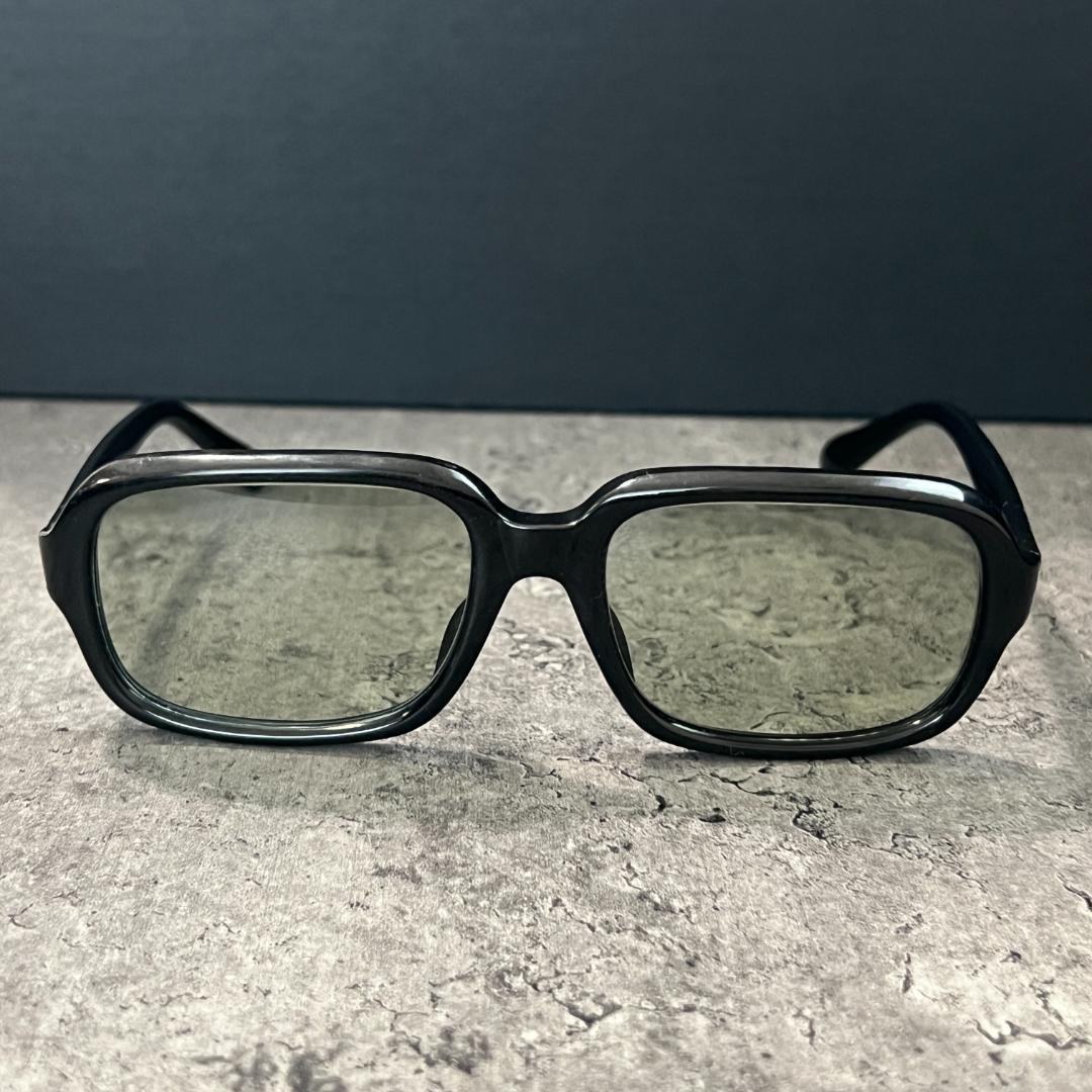 希少デザイン セルロイド製 スクエア型 強化ガラス サングラス 615