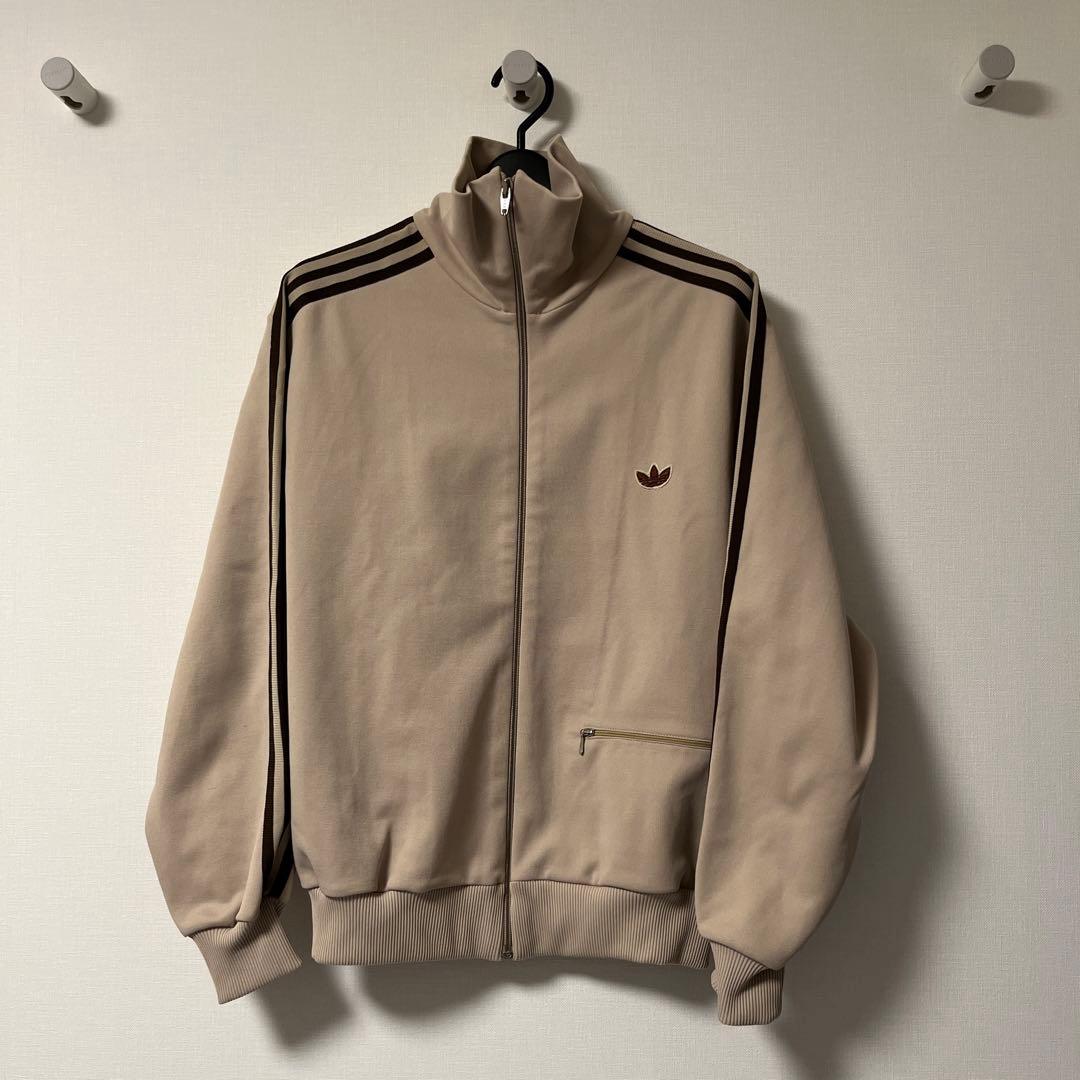 80s adidas トラックジャケット ジャージ デサント ベージュ ブラウン