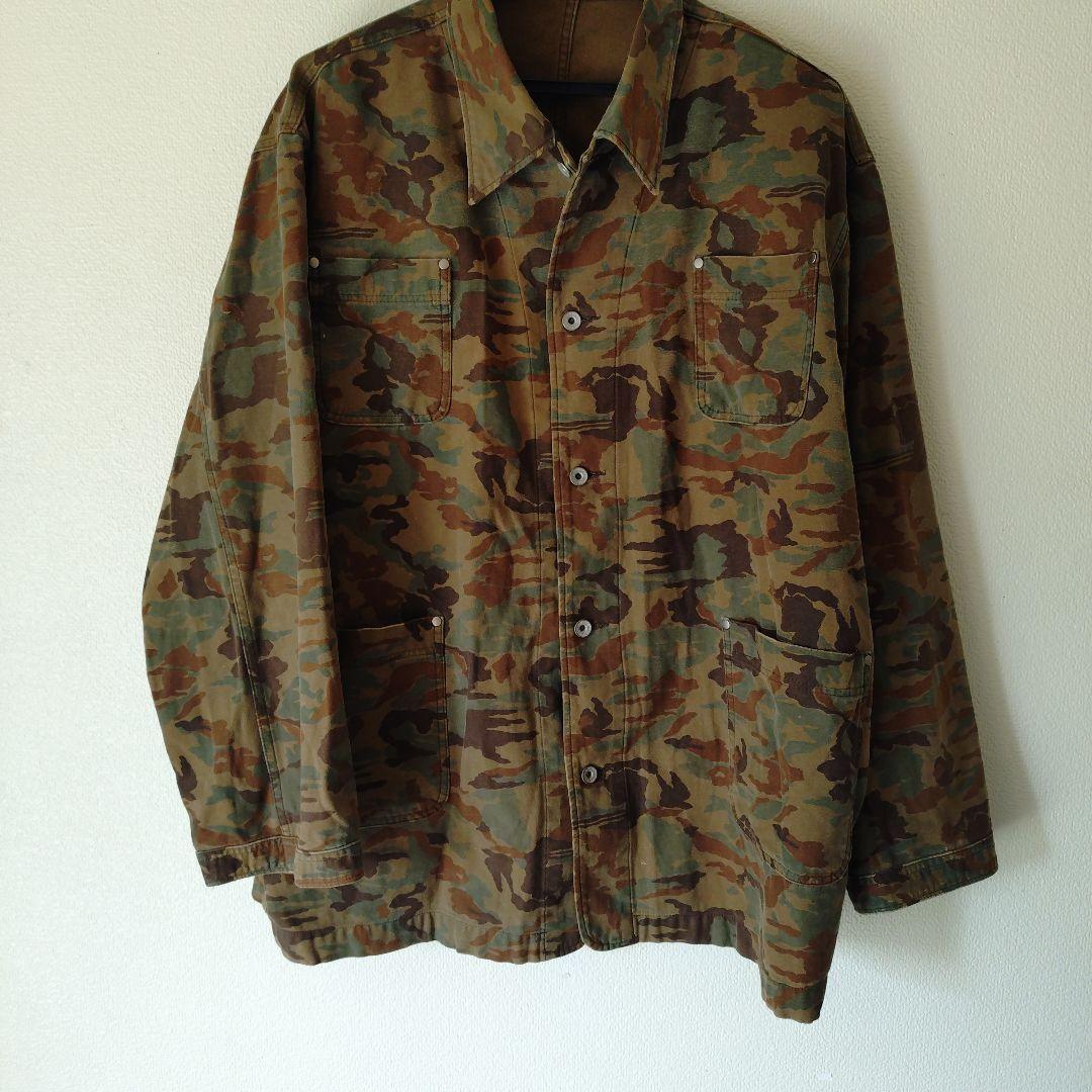 カモフラ 迷彩柄 カバーオール ワークジャケット 日本製 X3 5L相当