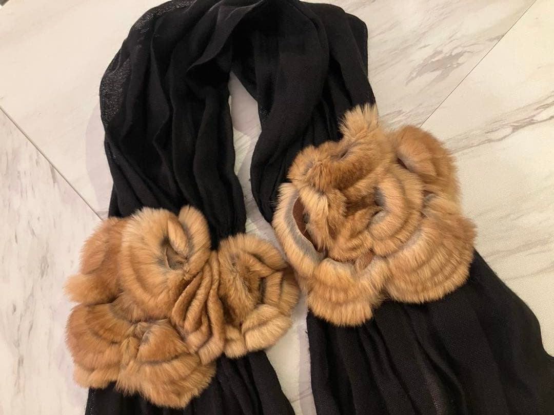 フェンディ ストール オリラグファー フラワー FENDI セレリア マフラー