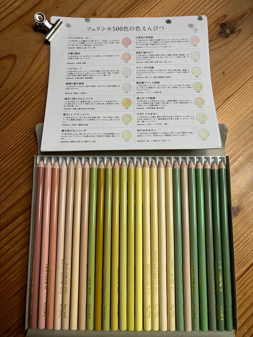 フェリシモ【初代500色の色えんぴつ】 1本欠損で499色です 500色色鉛筆