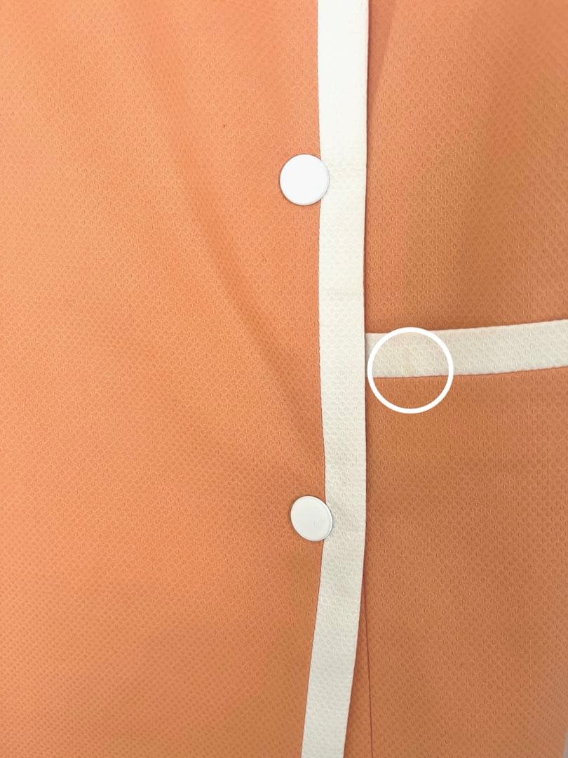 クレージュ21 レトロなオレンジ ダブルブレスト ミニワンピース 半袖