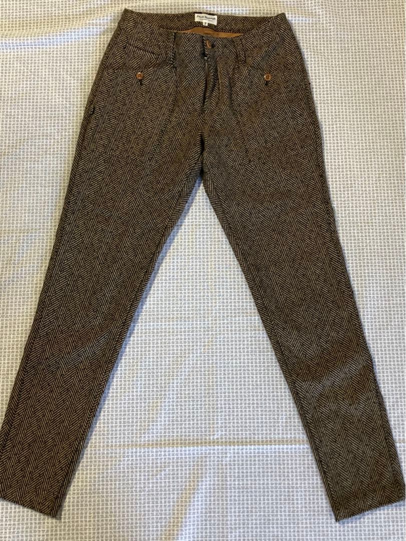 ジャックバニー 千鳥茶系ツイードパンツ2サイズ