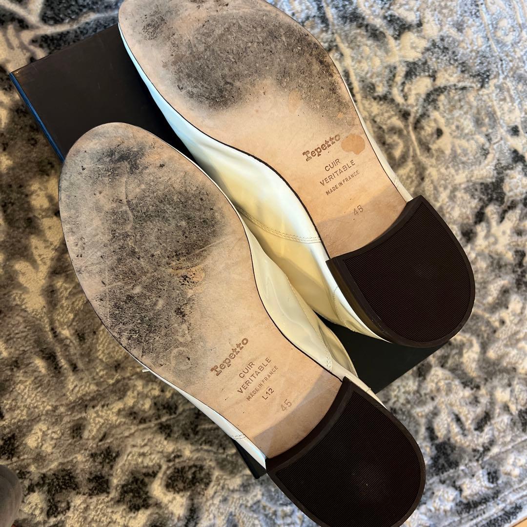 C*s様 Repetto エナメル ホワイト ドレスシューズ 45 - メルカリ