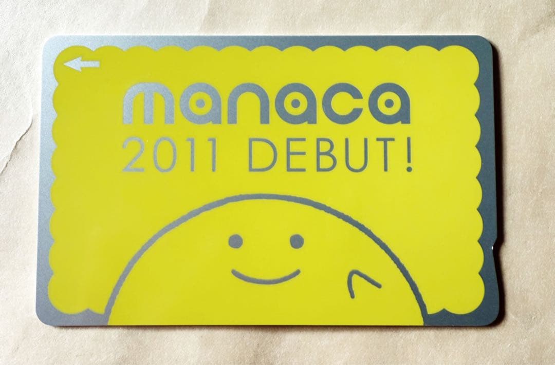 manacaデビュー記念デザイン 記念manaca マナカ manacaデビュー記念カード Yahoo!オークション