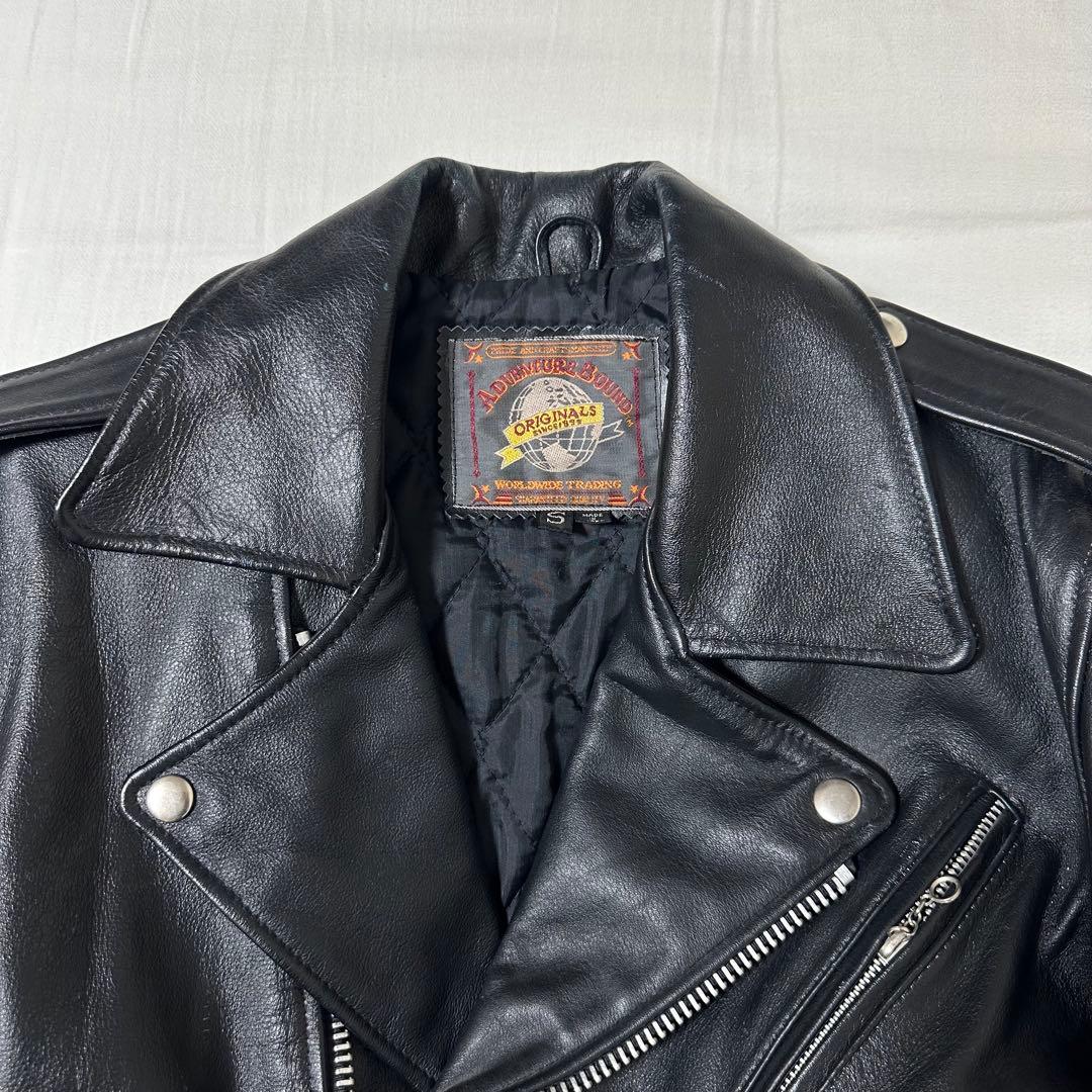 80s Adventure Bound ダブル ライダースジャケット レザー S - メルカリ