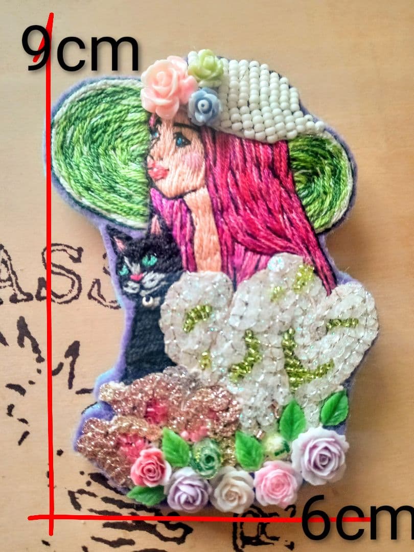さっちゃん様、オーダー品です ビーズ刺繍ブローチ9点 ハンドメイド