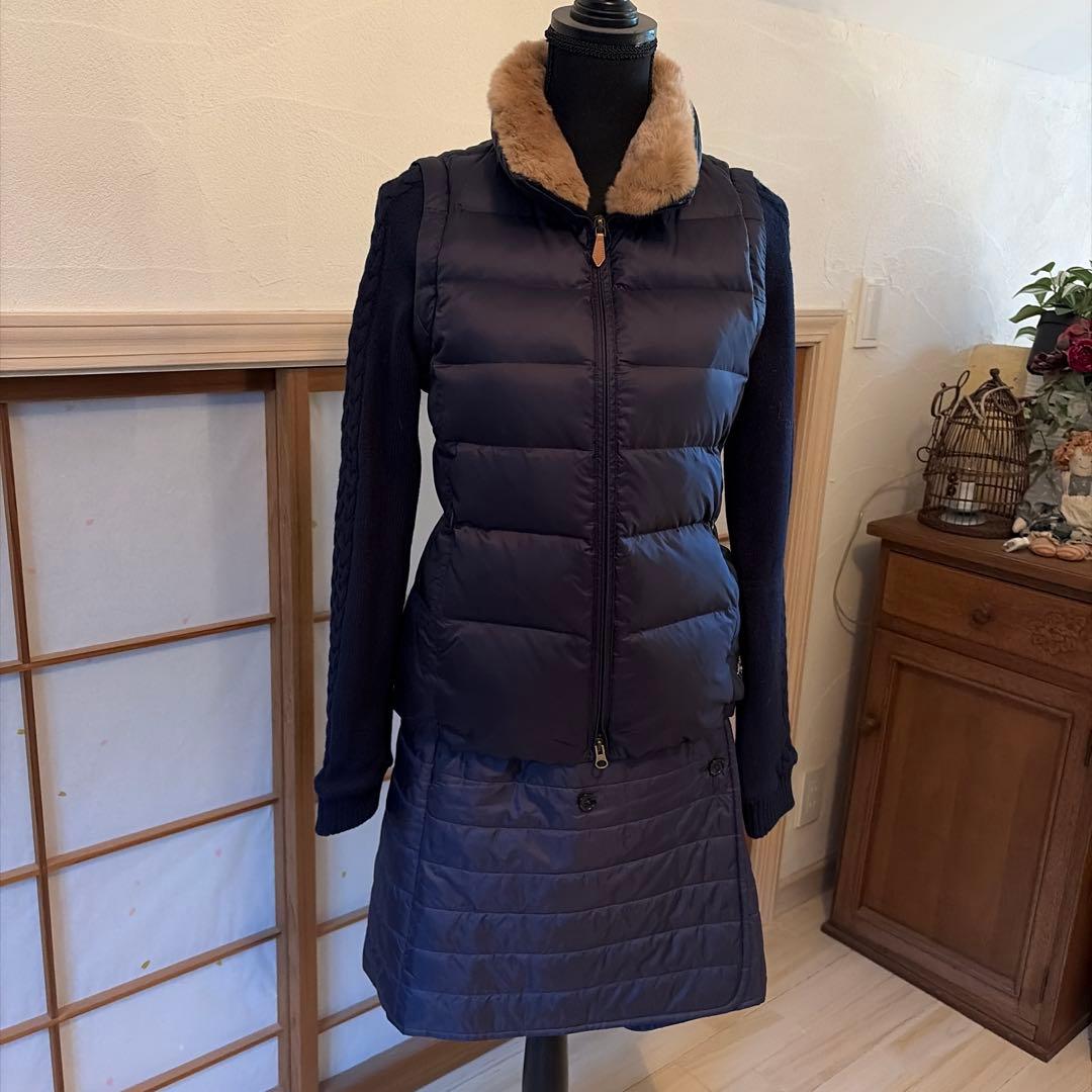 Paul Stuartゴルフ　ツーウェイダウンジャケット&巻きスカート セール】 【GOLF】ダウンパディングミニスカート/セットアップ(はっ水