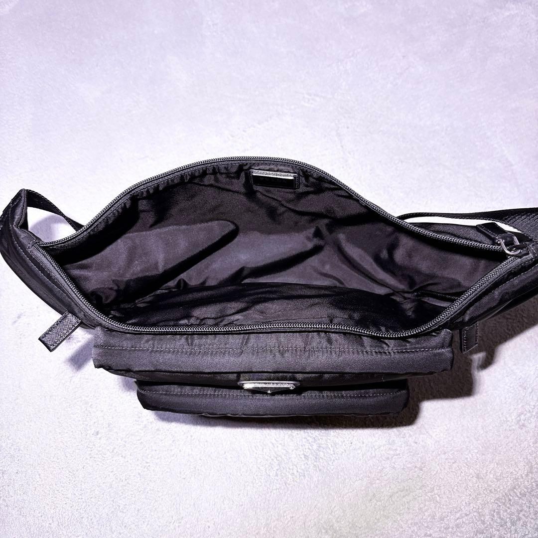 2VL003【極美品】PRADA スリングバッグ ボディバッグ ナイロン 黒