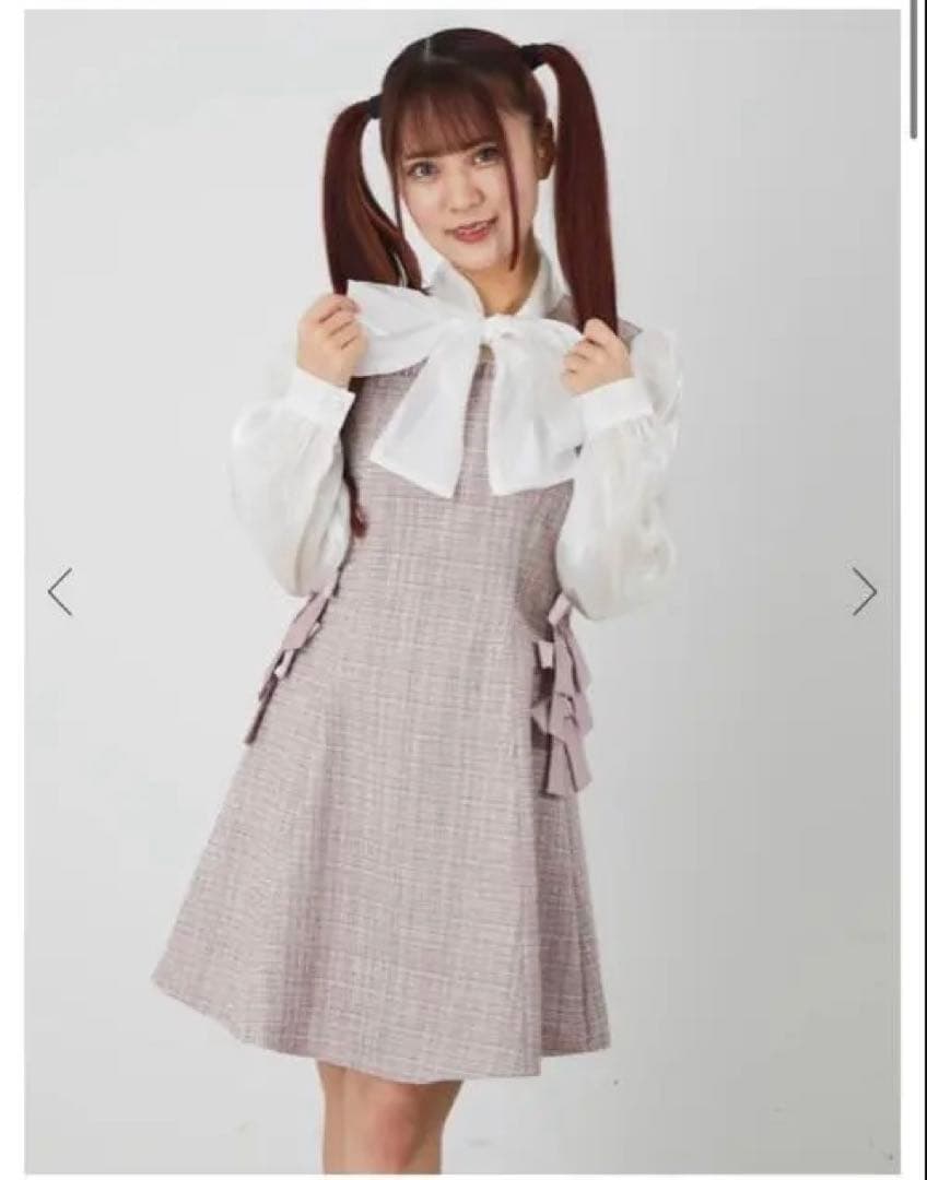 HONEY MEW アームカバー付きMWモノグラムワンピース フリーサイズ