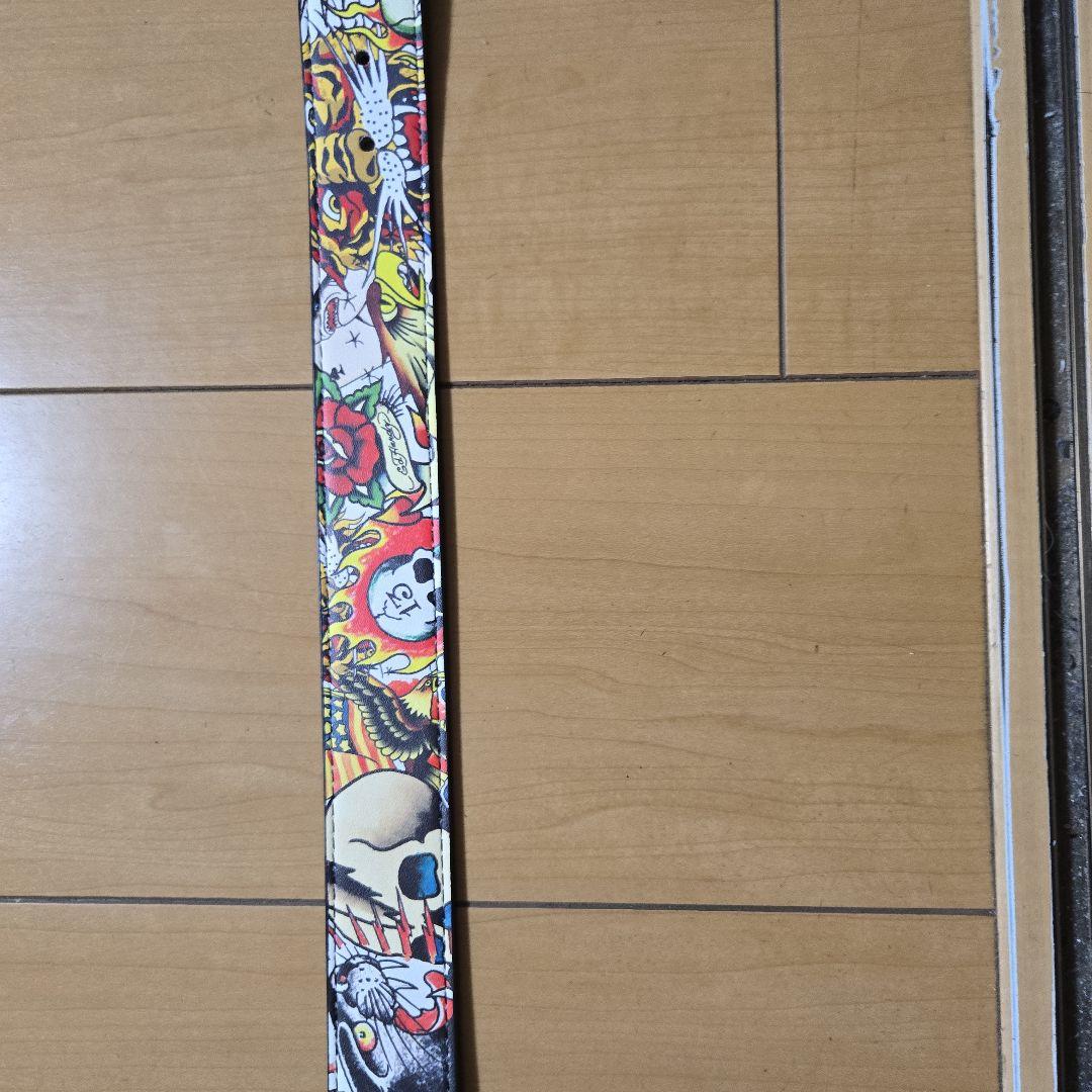 《超希少》エド・ハーディー　レザーベルト　Lサイズ　y2k sk8 グランジ