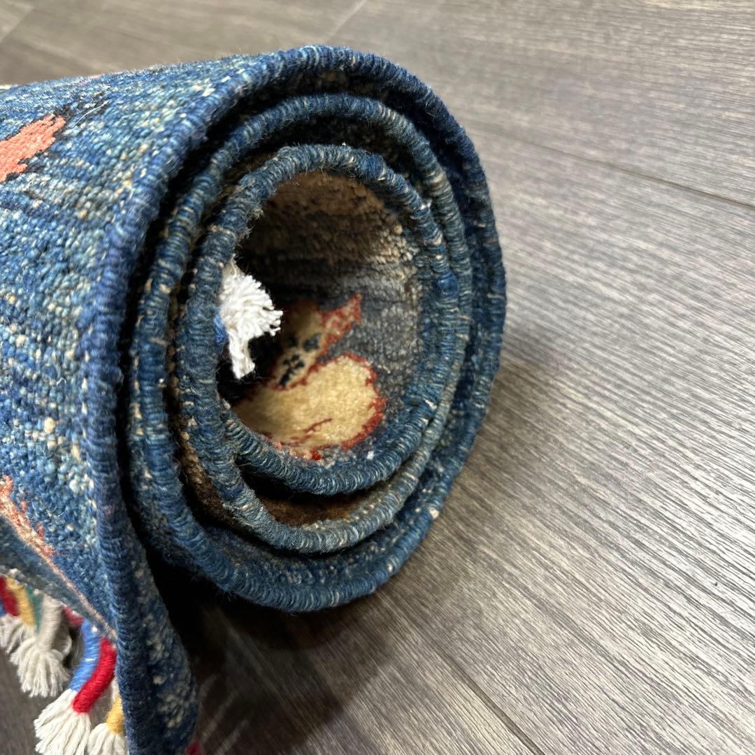 123x85cmペルシャラグ手織り絨毯アフガンガズニファインウールペルシャ