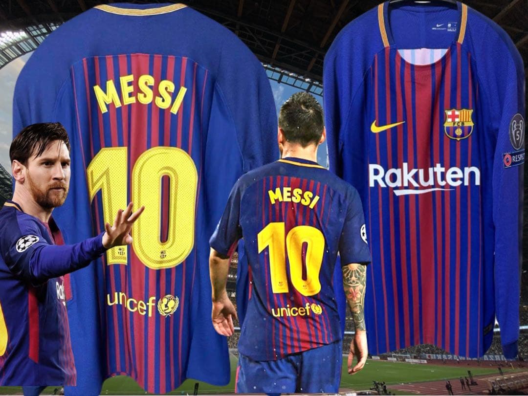メッシ#10】バルセロナ 選手支給 ユニフォーム 17/18 長袖Lサイズ