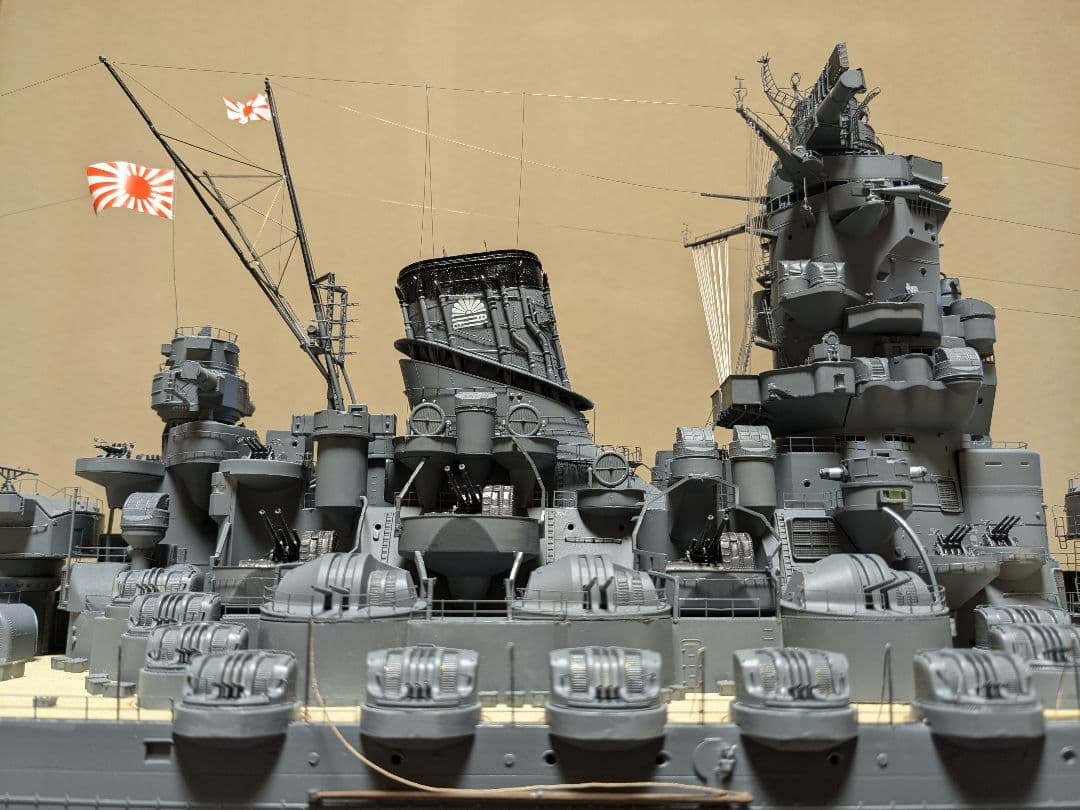 戦艦大和モノクローム1/200 完成品 アクリルケース付き - メルカリ