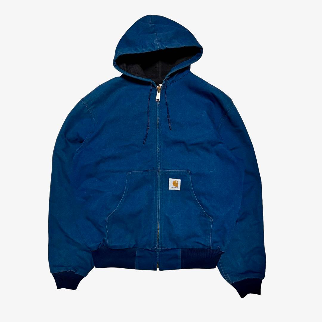 90s USA製 カーハート アクティブ ジャケット ネイビー L USA製 90s Carhartt Thermal Lined Active Jacket 紺 M カーハート