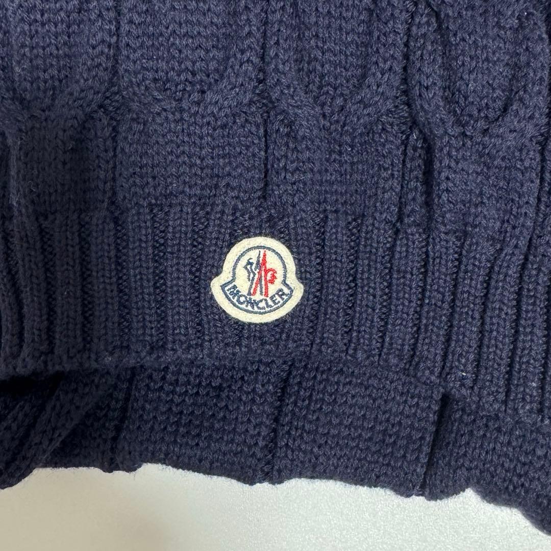 ❤️美品！Moncler メンズ レディース ネイビー ケーブル編みマフラー