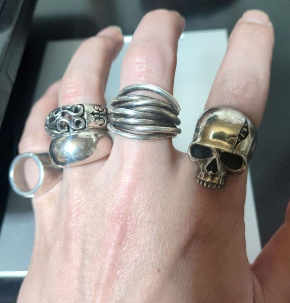 中古 Dr.MONROE シルバー925 19号 スカルリング - メルカリ