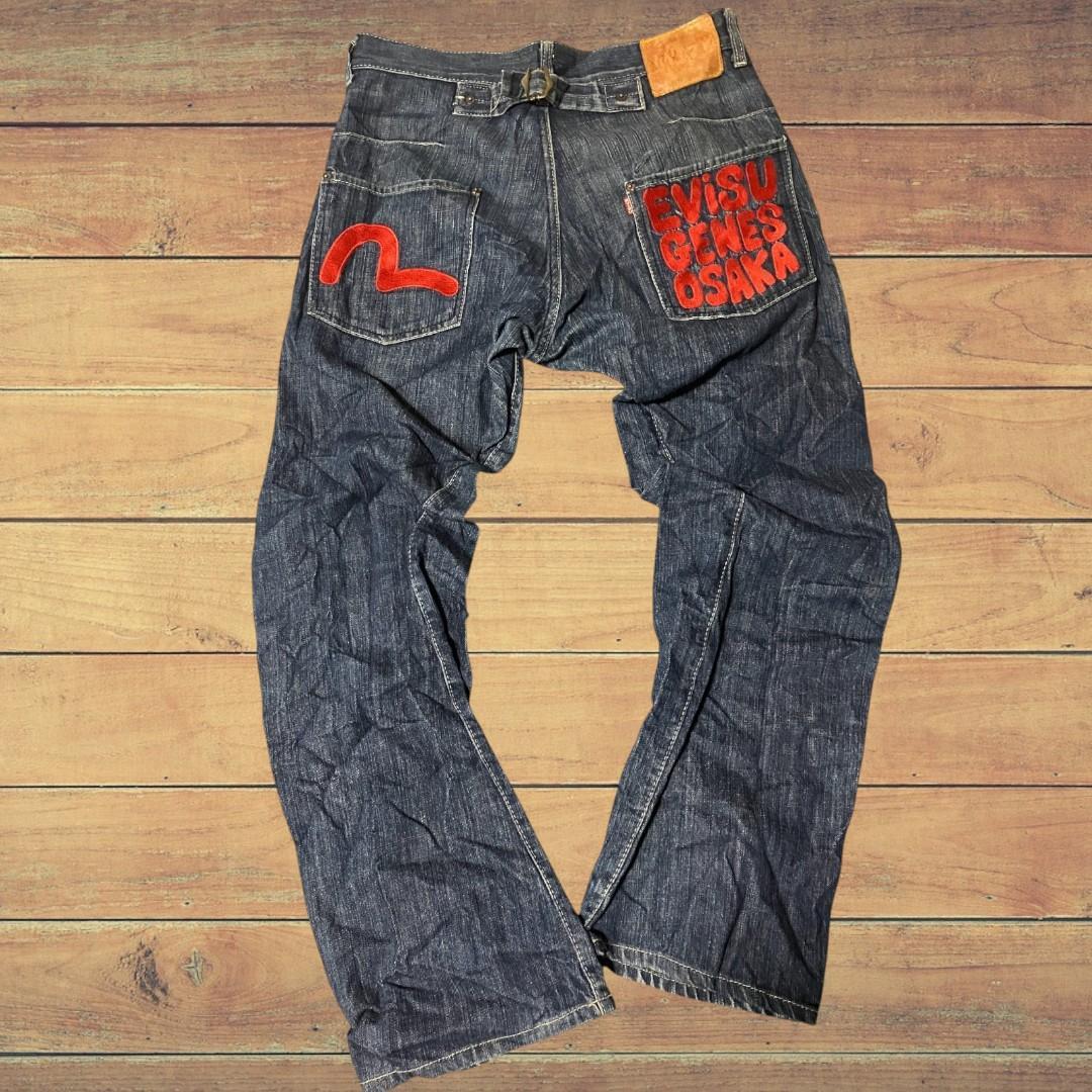 Evisu エヴィス ジーンズ 赤カモメ セルビッジ 32インチ メンズ - メルカリ