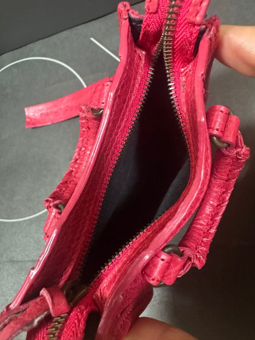 BALENCIAGA ピンク ミニバッグキーホルダー バックチャーム ミニチュア