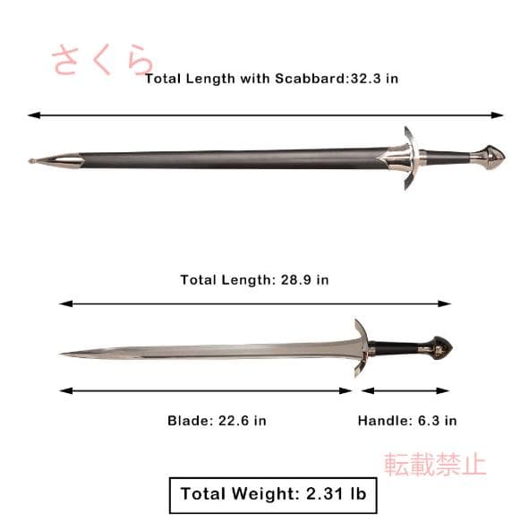 テンプル騎士剣 古兵器 武具 模造刀·模擬刀 Cosplay ロールプレイング
