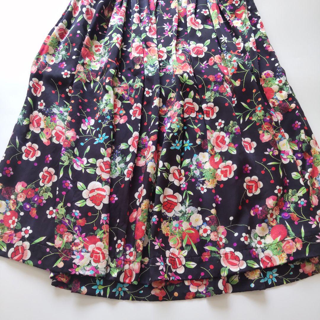 美品 コムデギャルソンコムデギャルソン AD2020 シルク花柄ギャザー