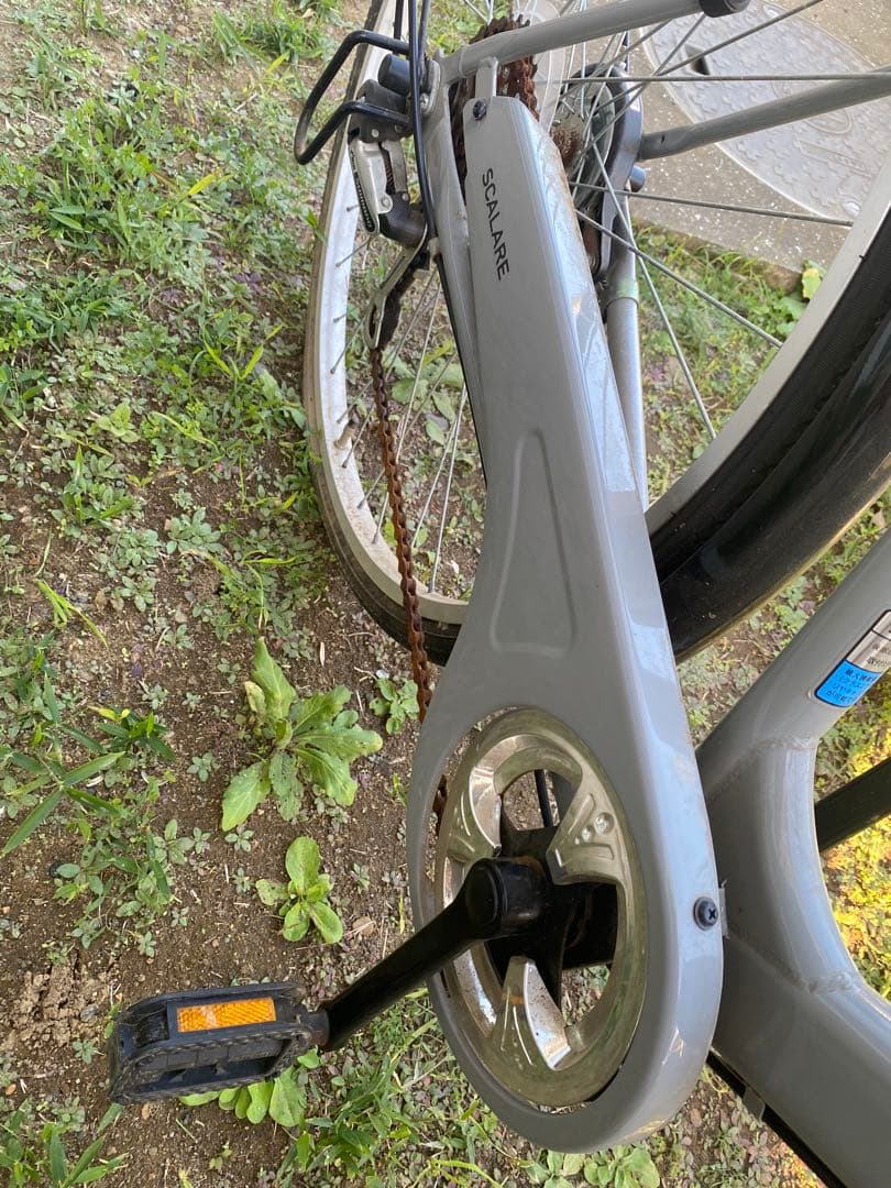 シティサイクル グレー バスケット付き