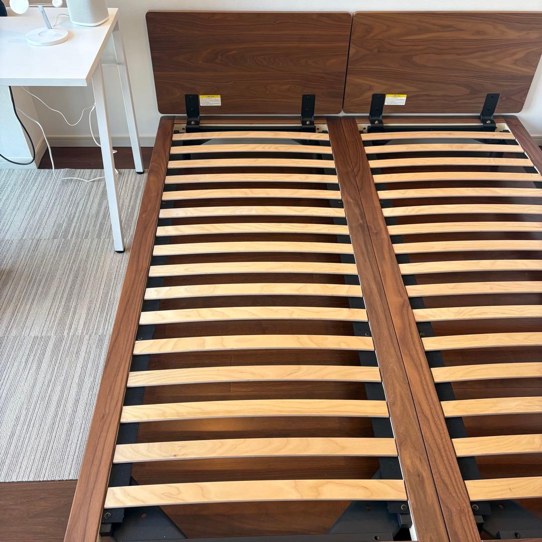 無印良品 ベッドフレーム スモール ウォルナット1 ベッドフレーム・スモール・ウォールナット材 | 無印良品