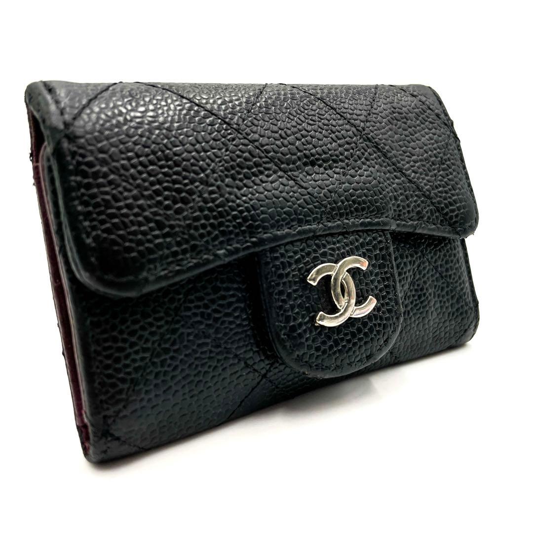 CHANEL キャビアスキン マトラッセ 6連キーケース ココマーク