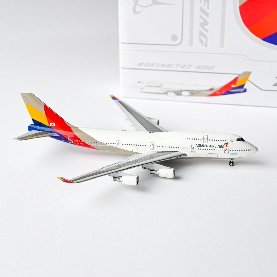 アシアナ航空 B747-400 ラストフライト HL7428 1/400 BOEING 747-400 ASIANA AIRLINES REG: HL7428 - JC WINGS XX40221 1