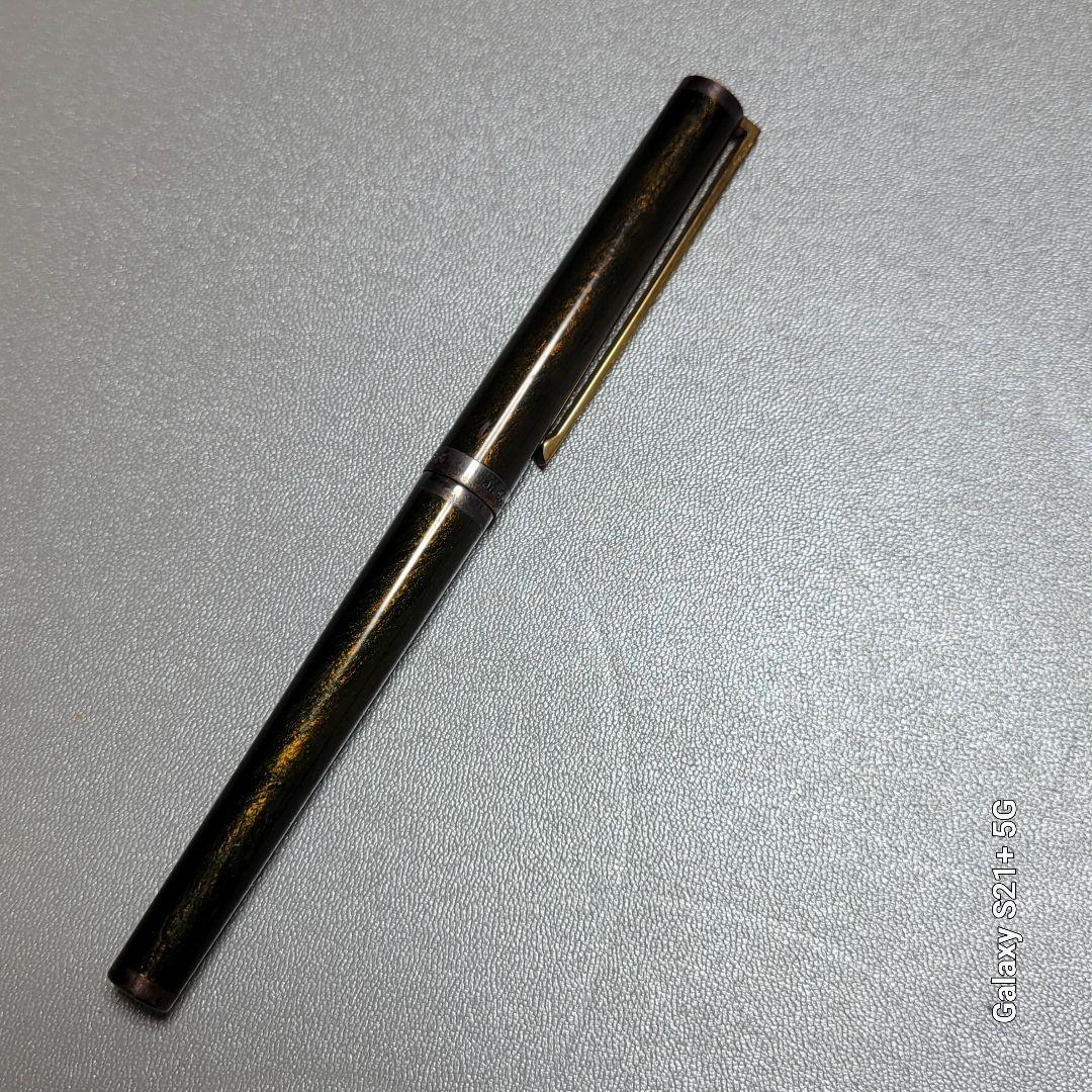 S.T.Dupont デュポン 万年筆 SILVER ペン先18金 筆記未確認