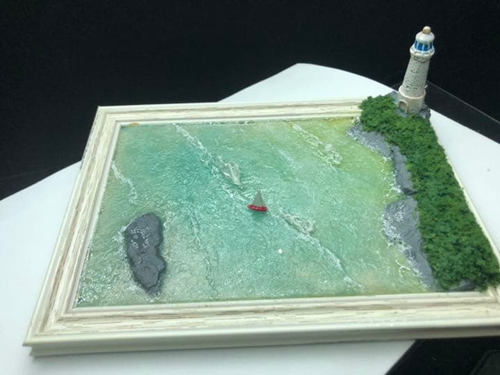 灯台のある風景 ジオラマ