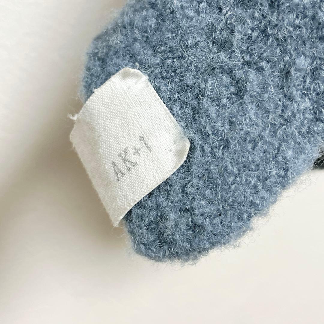 デミルクス ビームス】AK+1 大判ニットストール/羽織り/くすみブルー