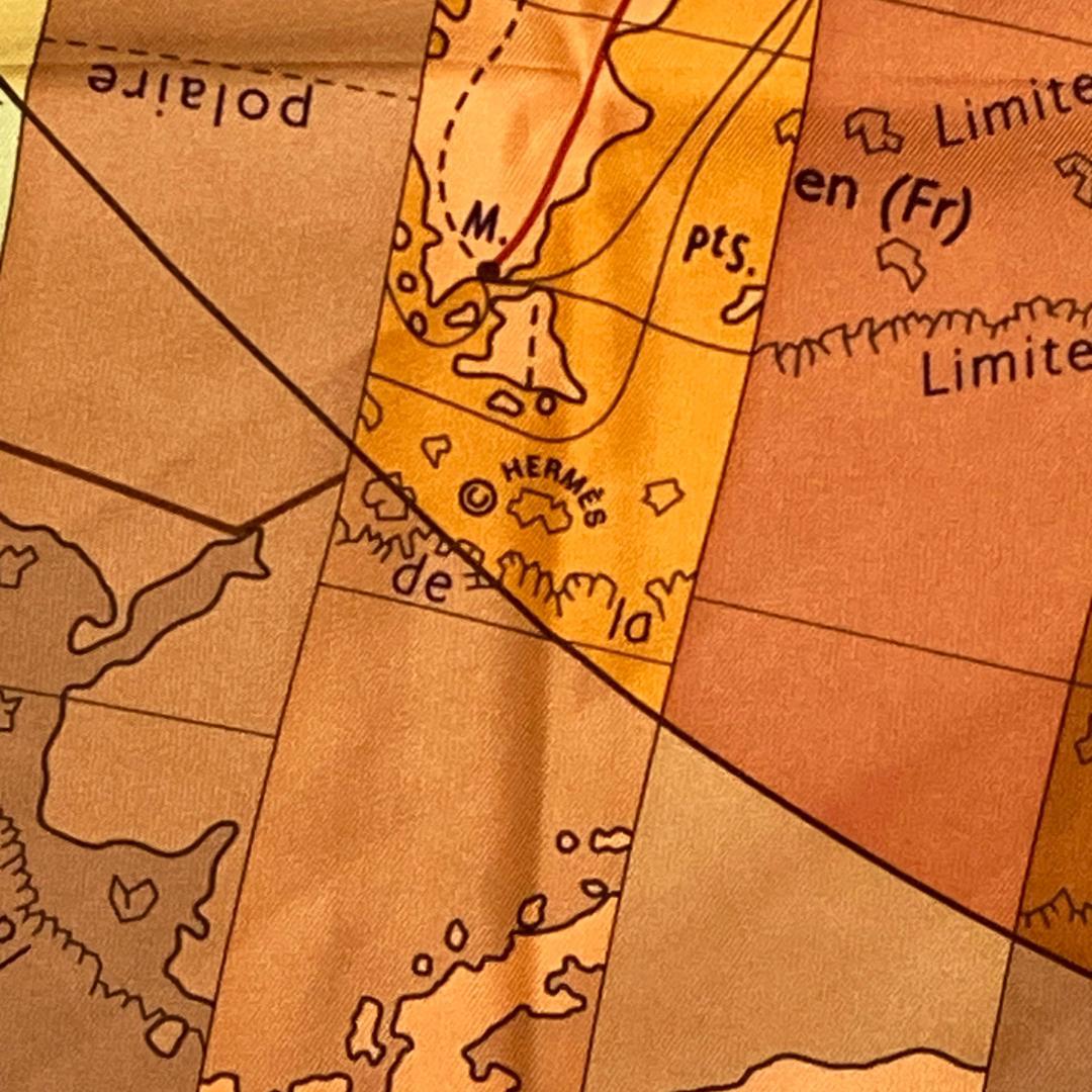 エルメス スカーフ カレ90 LE MONDE EST VASTE 世界地図 - メルカリ