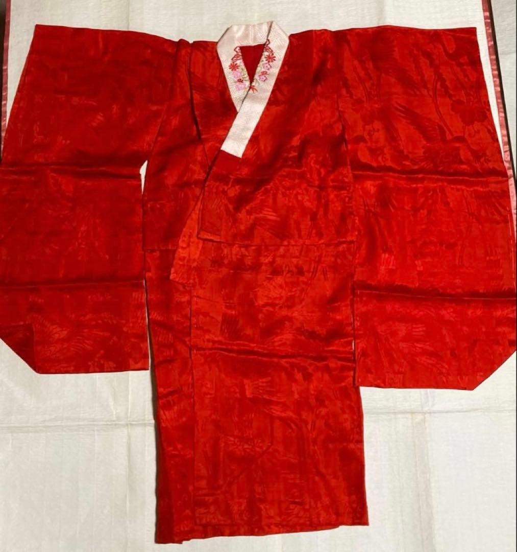 超豪華 七五三着物フルセット 着物被布長襦袢半襟付総絞り染め分け金糸3