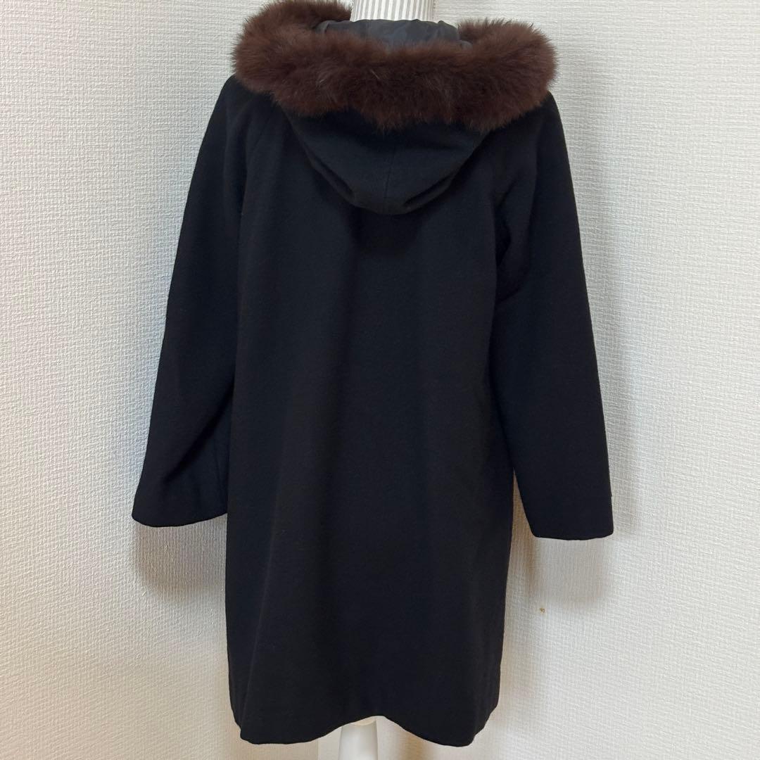 LANVIN en Bleu ランバンオンブルー コート ウール フォックス - メルカリ