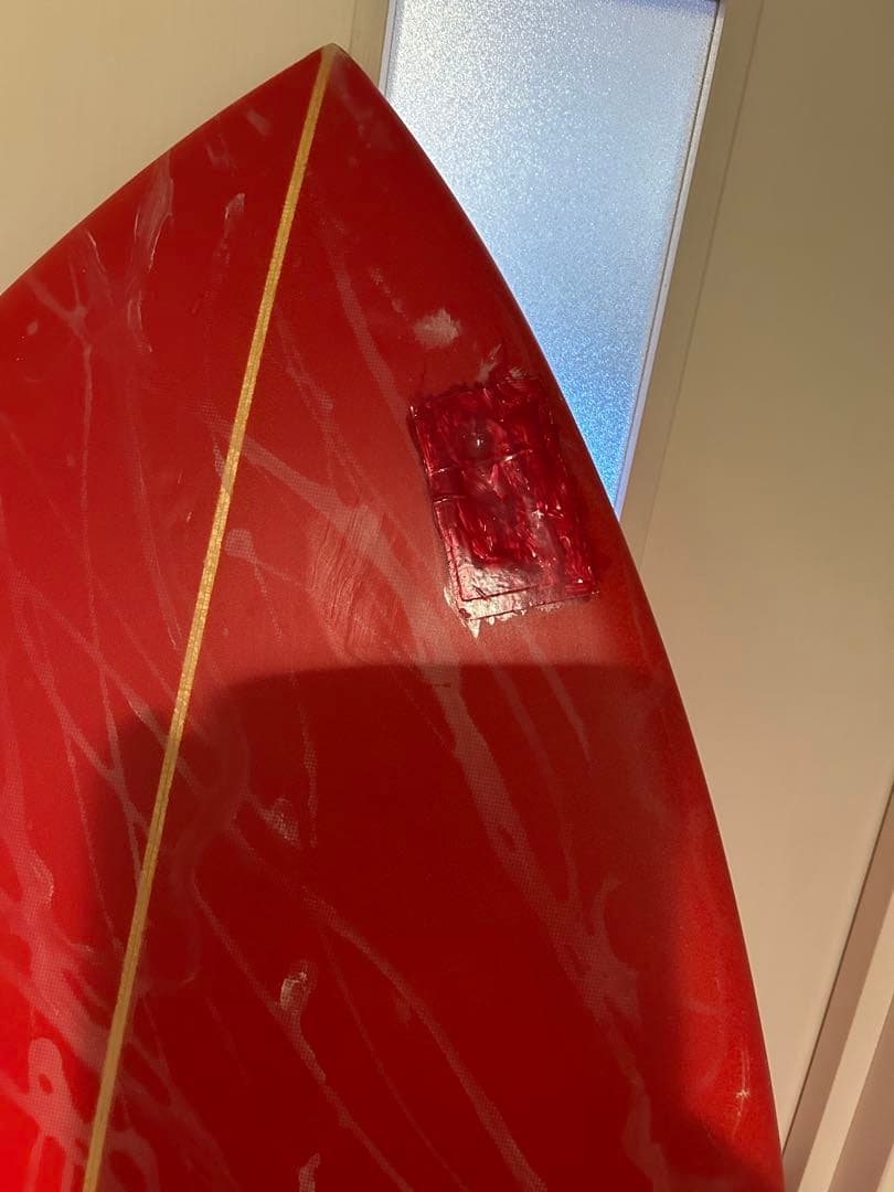 ジャスティスサーフボード 5.11 レッド ストライプデザイン ショート