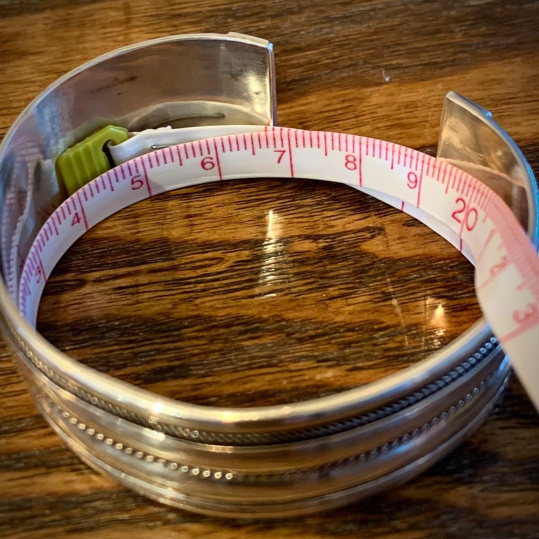 silver925 バングル ライン装飾インディアンジュエリー