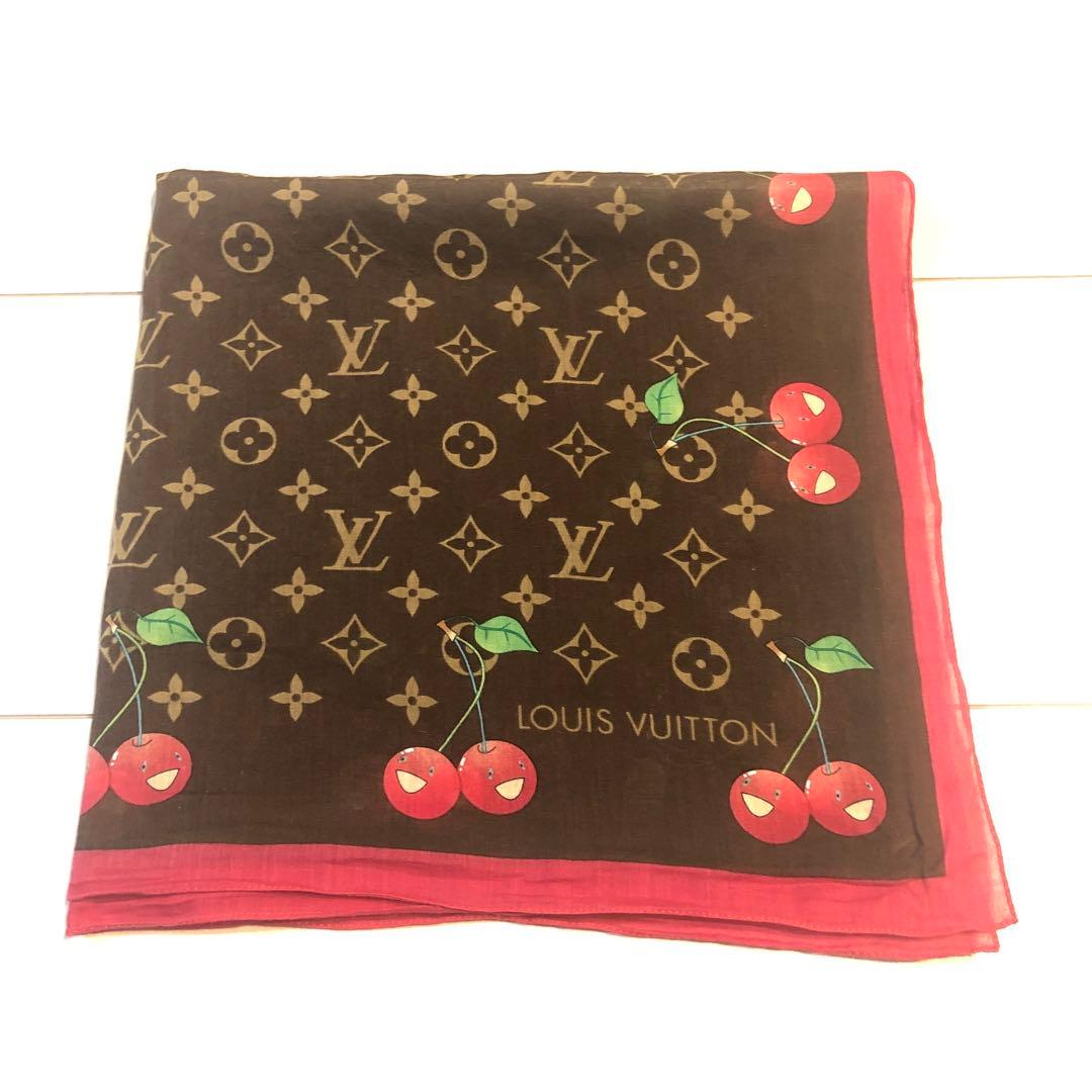LOUIS VUITTON 村上隆 モノグラム チェリー スカーフ オンライン