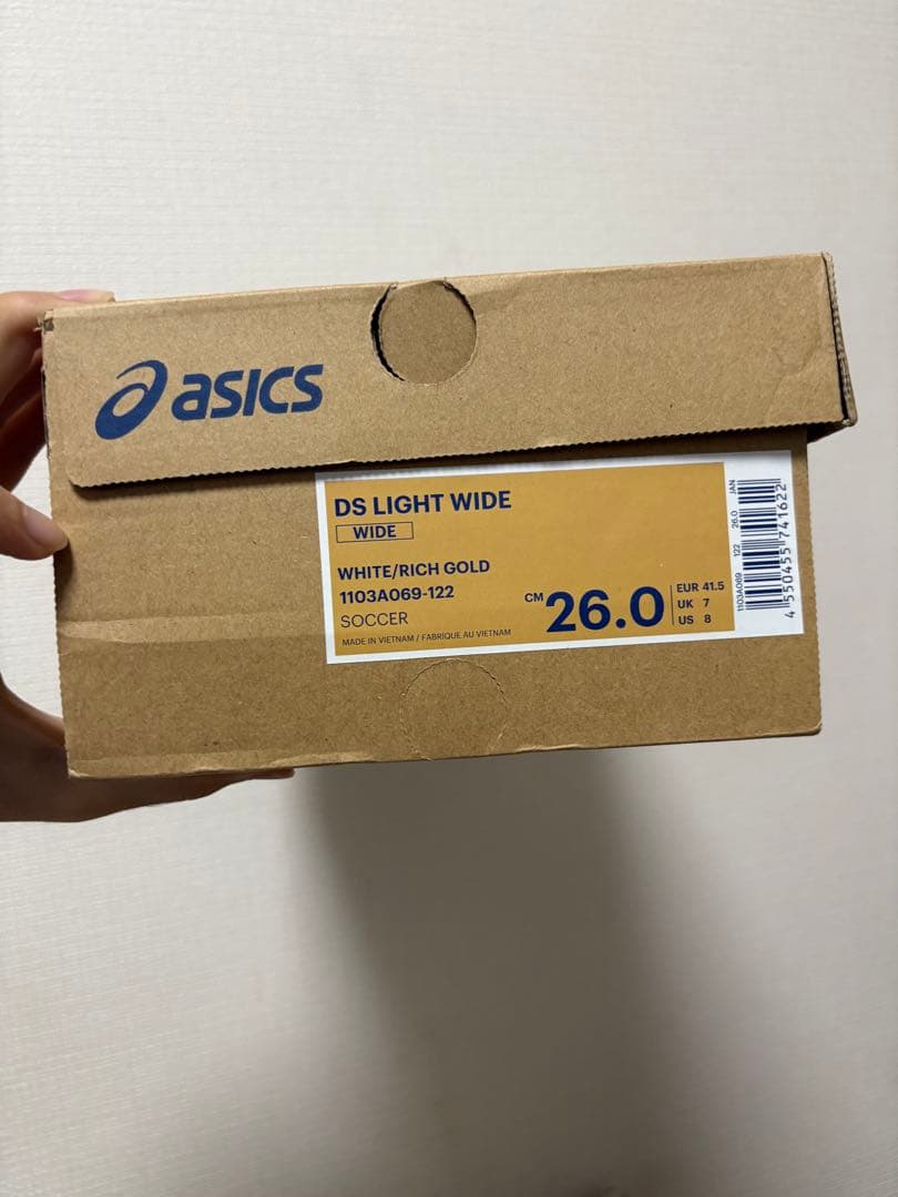 asics DS LIGHT WIDE 26.0cm ホワイト/リッチゴールド