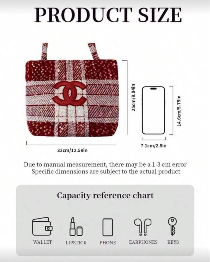 CHANEL ツイード 赤 スパンコール トートバッグ ノベルティ - メルカリ