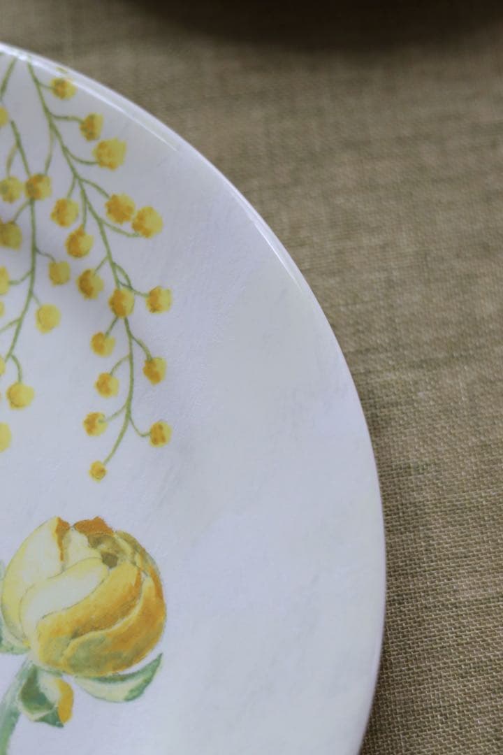 GIENジアン・ミモザ 廃盤品 22センチプレート B 白 入手困難品 - メルカリ