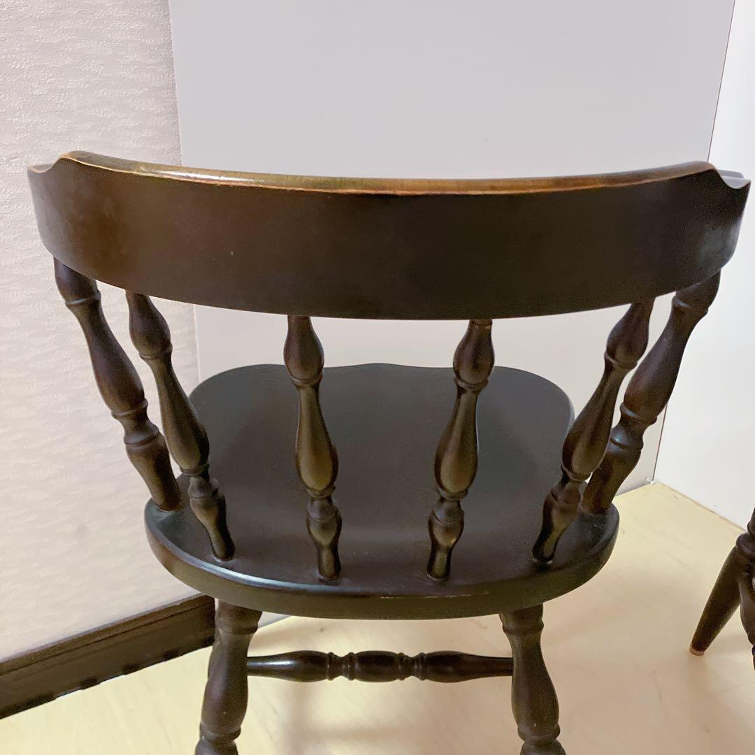 飛騨産業 木製 キャプテンチェア 2脚セット ダイニングチェア アーム