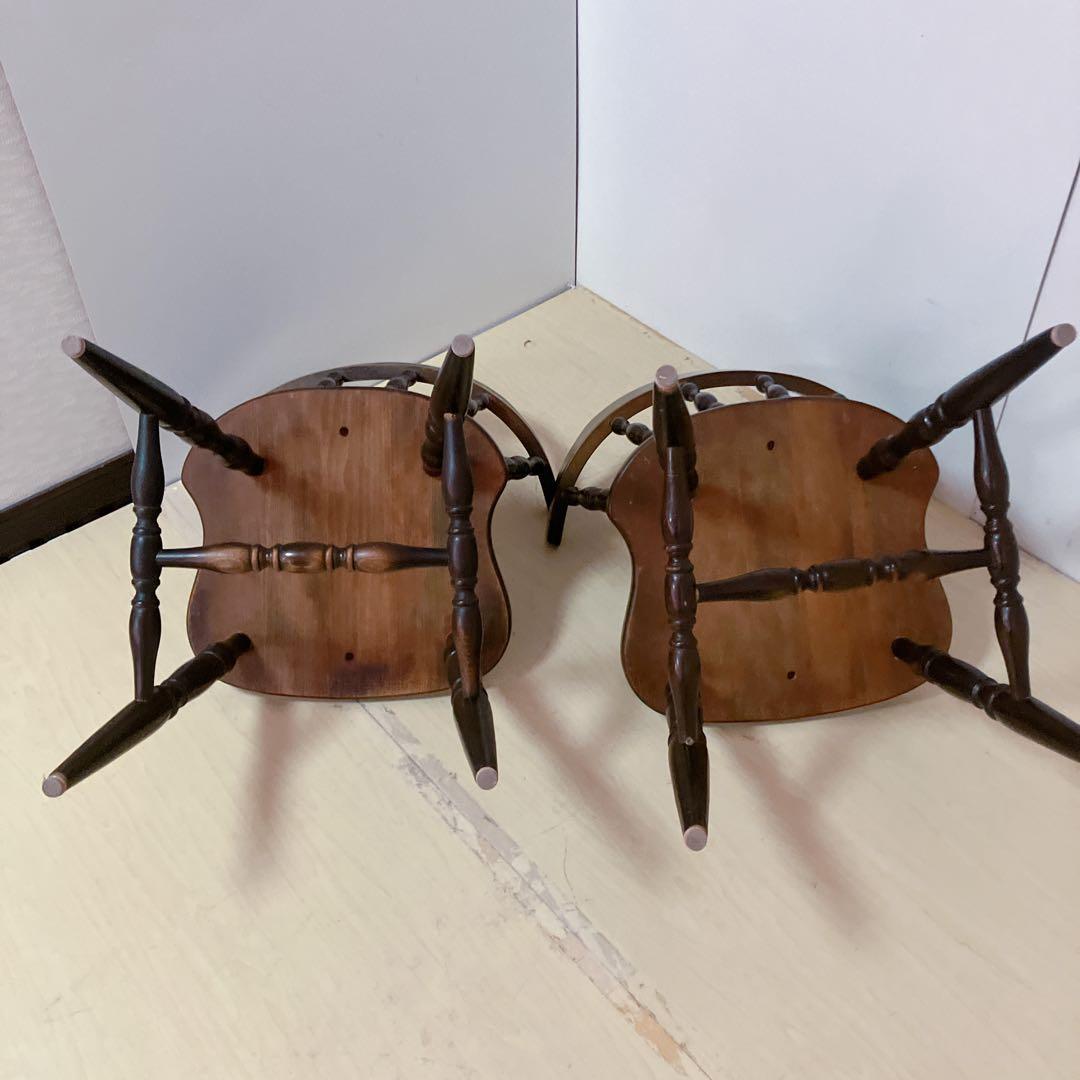 飛騨産業 木製 キャプテンチェア 2脚セット ダイニングチェア アーム