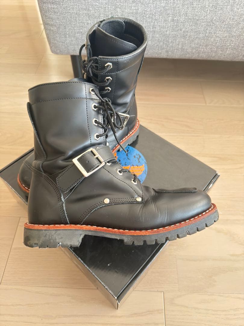 AVIREX レザー ブーツ ブラック　YAMATO 27.0cm