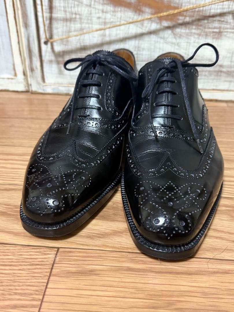 【希少美品】ステファノベーメル 39 フルブローグ 黒 外刻印 存命期　601 5002a49aea7dc469ea9b74b46e14cb