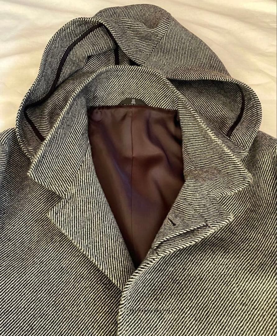 ランバンコレクション フード スタンドカラー 2way コート ウール